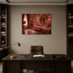 Premium Wall Art Yatay Html Edition – NM3-PNK-PR-H-004 displayed in a contemporary gallery-inspired room