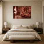 Premium Wall Art Yatay Html Edition – NM3-PNK-PR-H-004 showcased in an elegant minimalist interior