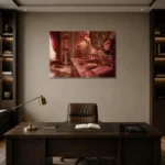 Premium Wall Art Yatay Html Edition – NM3-PNK-PR-H-005 displayed in a contemporary gallery-inspired room
