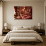 Premium Wall Art Yatay Html Edition – NM3-PNK-PR-H-005 showcased in an elegant minimalist interior