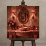 Premium Wall Art Kare Html Edition – NM3-PNK-PR-S-001 displayed on a studio easel