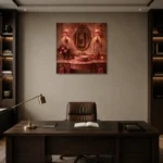 Premium Wall Art Kare Html Edition – NM3-PNK-PR-S-001 displayed in a contemporary gallery-inspired room