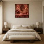Premium Wall Art Kare Html Edition – NM3-PNK-PR-S-001 showcased in an elegant minimalist interior