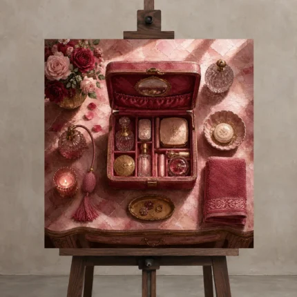 Premium Wall Art Kare Html Edition – NM3-PNK-PR-S-002 displayed on a studio easel