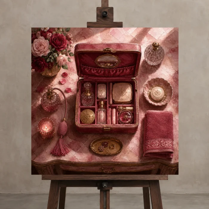 Premium Wall Art Kare Html Edition – NM3-PNK-PR-S-002 displayed on a studio easel