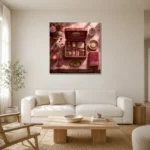 Premium Wall Art Kare Html Edition – NM3-PNK-PR-S-002 styled in a refined neutral interior
