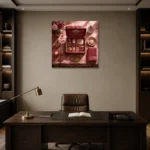 Premium Wall Art Kare Html Edition – NM3-PNK-PR-S-002 displayed in a contemporary gallery-inspired room