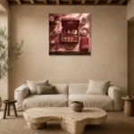Premium Wall Art Kare Html Edition – NM3-PNK-PR-S-002 presented in a sophisticated home setting