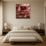 Premium Wall Art Kare Html Edition – NM3-PNK-PR-S-002 showcased in an elegant minimalist interior