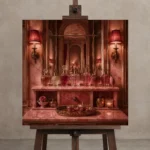 Premium Wall Art Kare Html Edition – NM3-PNK-PR-S-003 displayed on a studio easel