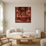 Premium Wall Art Kare Html Edition – NM3-PNK-PR-S-003 styled in a refined neutral interior