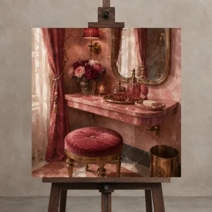 Premium Wall Art Kare Html Edition – NM3-PNK-PR-S-004 displayed on a studio easel