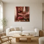 Premium Wall Art Kare Html Edition – NM3-PNK-PR-S-004 styled in a refined neutral interior