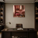 Premium Wall Art Kare Html Edition – NM3-PNK-PR-S-004 displayed in a contemporary gallery-inspired room