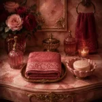 Powder Constellation Folded Hand Towel Pink Bedroom Wall Art