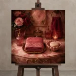 Premium Wall Art Kare Html Edition – NM3-PNK-PR-S-005 displayed on a studio easel