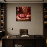 Premium Wall Art Kare Html Edition – NM3-PNK-PR-S-005 displayed in a contemporary gallery-inspired room