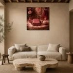 Premium Wall Art Kare Html Edition – NM3-PNK-PR-S-005 presented in a sophisticated home setting