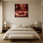 Premium Wall Art Kare Html Edition – NM3-PNK-PR-S-005 showcased in an elegant minimalist interior