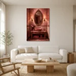 Premium Wall Art Dikey Html Edition – NM3-PNK-PR-V-001 styled in a refined neutral interior