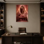 Premium Wall Art Dikey Html Edition – NM3-PNK-PR-V-001 displayed in a contemporary gallery-inspired room