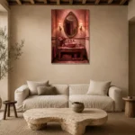 Premium Wall Art Dikey Html Edition – NM3-PNK-PR-V-001 presented in a sophisticated home setting