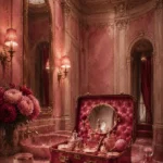 Powder Threshold Vintage Cosmetics Case Opened Pink Bedroom Wall Art