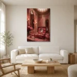 Premium Wall Art Dikey Html Edition – NM3-PNK-PR-V-002 styled in a refined neutral interior