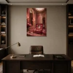 Premium Wall Art Dikey Html Edition – NM3-PNK-PR-V-002 displayed in a contemporary gallery-inspired room