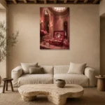 Premium Wall Art Dikey Html Edition – NM3-PNK-PR-V-002 presented in a sophisticated home setting