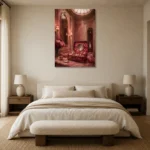 Premium Wall Art Dikey Html Edition – NM3-PNK-PR-V-002 showcased in an elegant minimalist interior