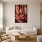 Premium Wall Art Dikey Html Edition – NM3-PNK-PR-V-003 styled in a refined neutral interior