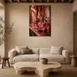 Premium Wall Art Dikey Html Edition – NM3-PNK-PR-V-003 presented in a sophisticated home setting