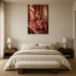 Premium Wall Art Dikey Html Edition – NM3-PNK-PR-V-003 showcased in an elegant minimalist interior