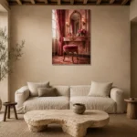 Premium Wall Art Dikey Html Edition – NM3-PNK-PR-V-004 presented in a sophisticated home setting