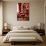 Premium Wall Art Dikey Html Edition – NM3-PNK-PR-V-004 showcased in an elegant minimalist interior