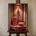 Premium Wall Art Dikey Html Edition – NM3-PNK-PR-V-005 displayed on a studio easel