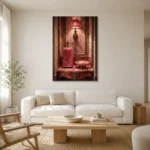 Premium Wall Art Dikey Html Edition – NM3-PNK-PR-V-005 styled in a refined neutral interior