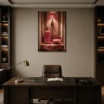 Premium Wall Art Dikey Html Edition – NM3-PNK-PR-V-005 displayed in a contemporary gallery-inspired room