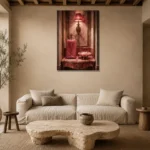 Premium Wall Art Dikey Html Edition – NM3-PNK-PR-V-005 presented in a sophisticated home setting