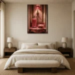 Premium Wall Art Dikey Html Edition – NM3-PNK-PR-V-005 showcased in an elegant minimalist interior