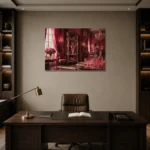 Premium Wall Art Yatay Html Edition – NM3-PNK-RG-H-001 displayed in a contemporary gallery-inspired room