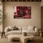 Premium Wall Art Yatay Html Edition – NM3-PNK-RG-H-001 presented in a sophisticated home setting