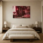 Premium Wall Art Yatay Html Edition – NM3-PNK-RG-H-001 showcased in an elegant minimalist interior
