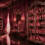 Rose Glass Salon Collection Of Pink Goblets Pink Living Room Wall Art