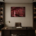Premium Wall Art Yatay Html Edition – NM3-PNK-RG-H-002 displayed in a contemporary gallery-inspired room