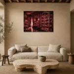 Premium Wall Art Yatay Html Edition – NM3-PNK-RG-H-002 presented in a sophisticated home setting