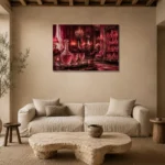 Premium Wall Art Yatay Html Edition – NM3-PNK-RG-H-003 presented in a sophisticated home setting
