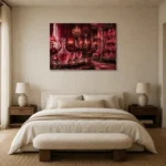Premium Wall Art Yatay Html Edition – NM3-PNK-RG-H-003 showcased in an elegant minimalist interior