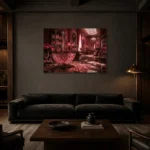 Premium Wall Art Yatay Html Edition – NM3-PNK-RG-H-004 shown in a warm modern interior